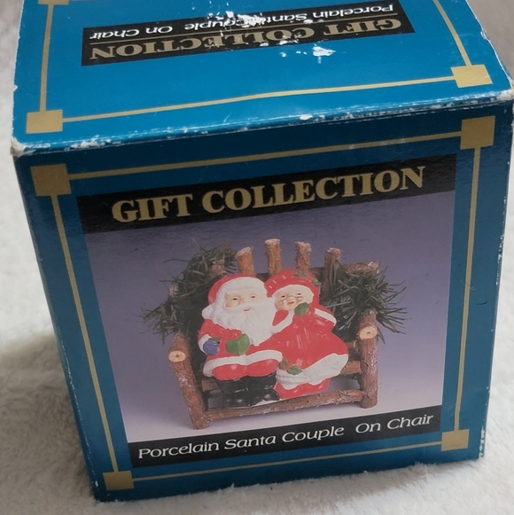 Vintage Other - Vintage Santa & Mrs. Claus Porcelain Figurine